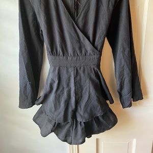 Altar'd State Black Flare Romper